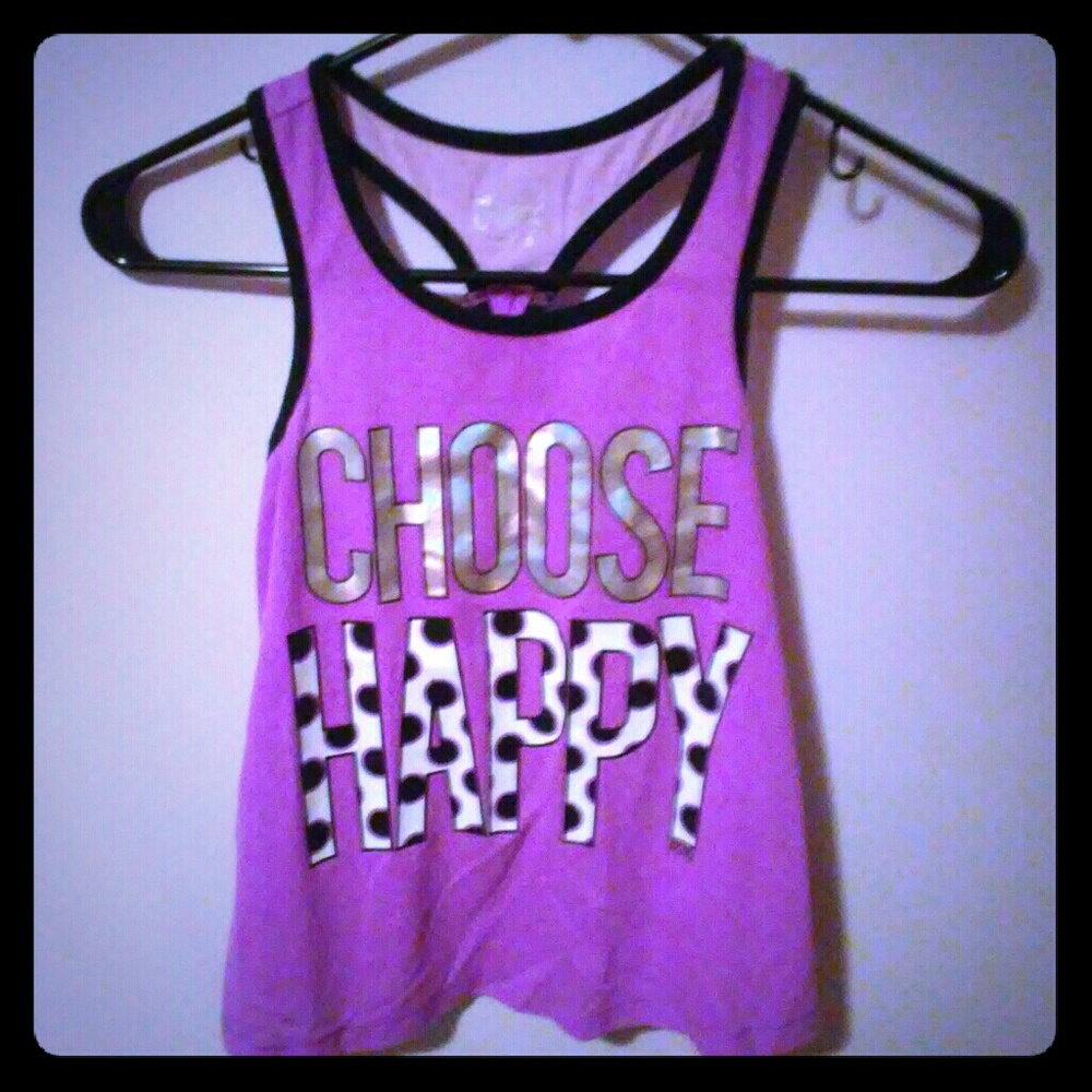 Choose happy girls tank top.